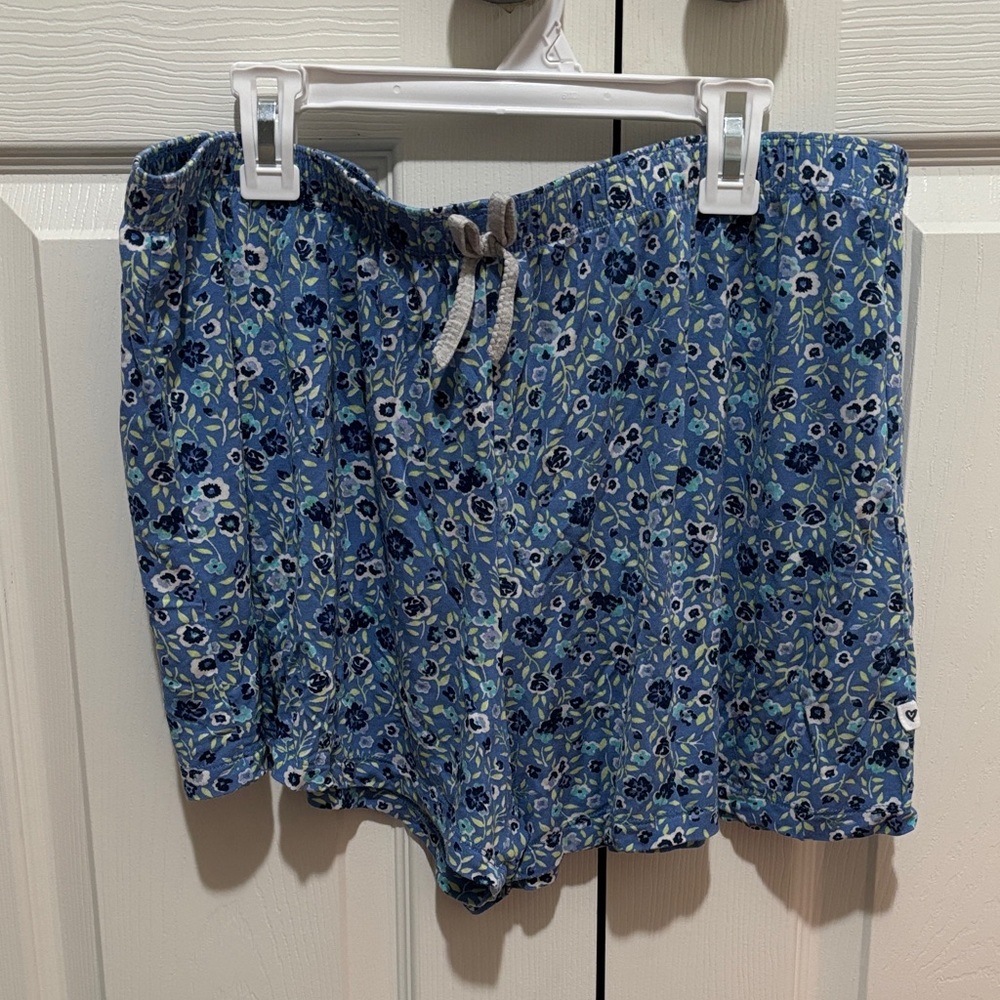 Floral Blue Women's Pajama Shorts